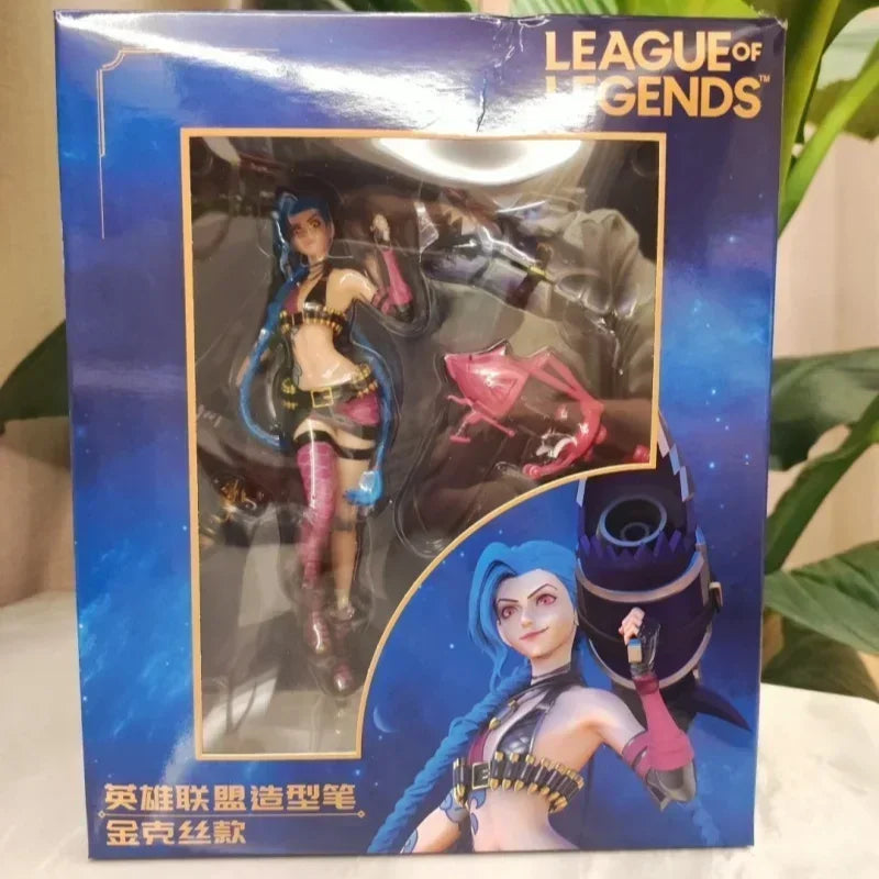 Original League of Legends Jinx Figure Arcane 2 Anime Figures Game Periphery Desk Decoration Ornament Children Gift 3D Pen Toy