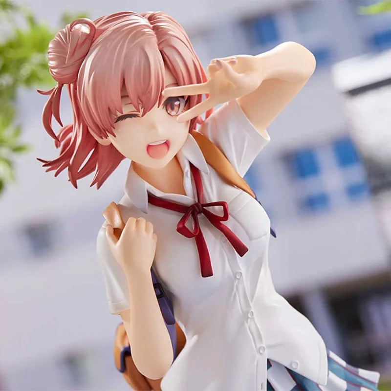 Yui Yuigahama Collectible Figure Oregairu Anime Secondary School Girl Statue Desktop Chassis Ornament For Anime Fans Gift