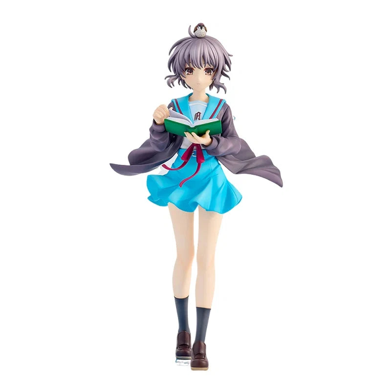 Genuine Original KADOKAWA The Melancholy of Haruhi Suzumiya Nagato Yuki Anime Figure Collectible Model Doll Statuette Gifts
