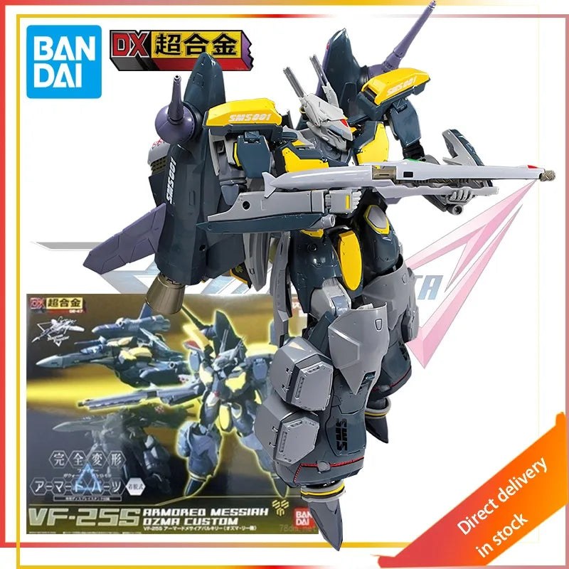 BANDAI Original DX Superalloy Series Normal VF-25S Armored Backpack/YF-25 Prophecy  Action Joint Mobility Figure Model Toys