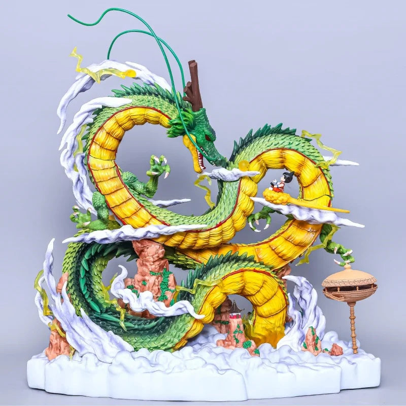 50cm Anime Dragon Ball Z Shenron Figure with Goku Figurine PVC Action Figures Shenlong DBZ Collection Desktop Display Gift Toy