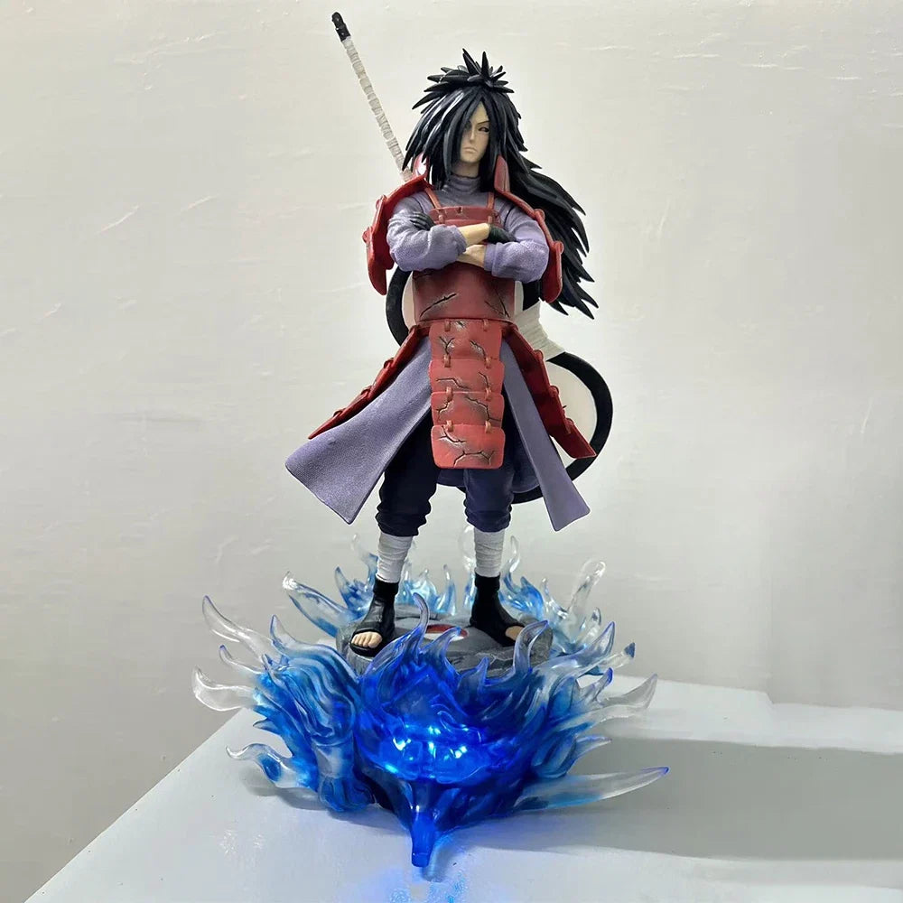 42cm Uchiha Madara Figure Naruto Shippuuden GK Action Figurine PVC Manga Statue Collection Ornament Model Kid Christmas Toy Gift