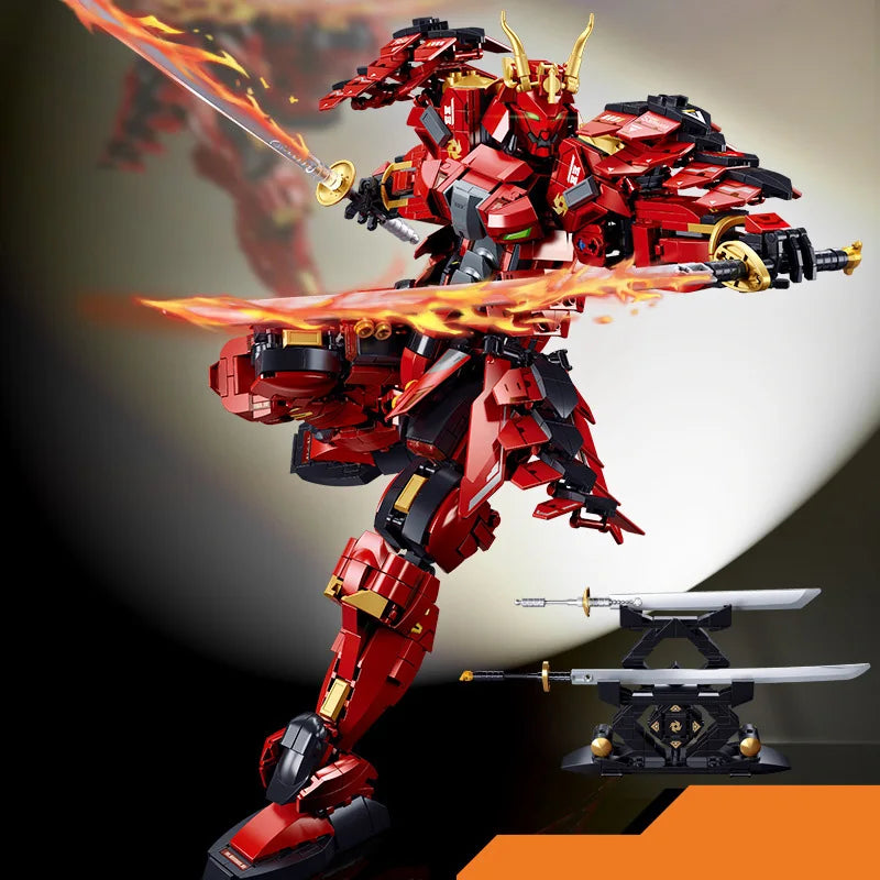 M38-B1183 Mecha series Kai Fei Samurai robot building block toy Creative decoration boy building block birthday toy gift