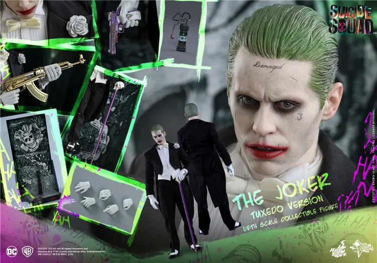 HOTTOYS HT 1/6 MMS395 DC Comics Role Male Soldier Jared Leto Suicide Squad Tuxedo Version Joker Full Set 12in Action Figure Body