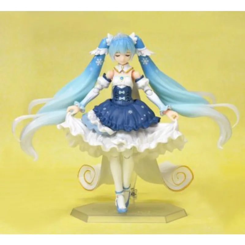 Max Factory Original Figma Snow Miku 2019 135mm Anime Action Figures Toys for Boy Christmas Gift Collectible Model Ornaments
