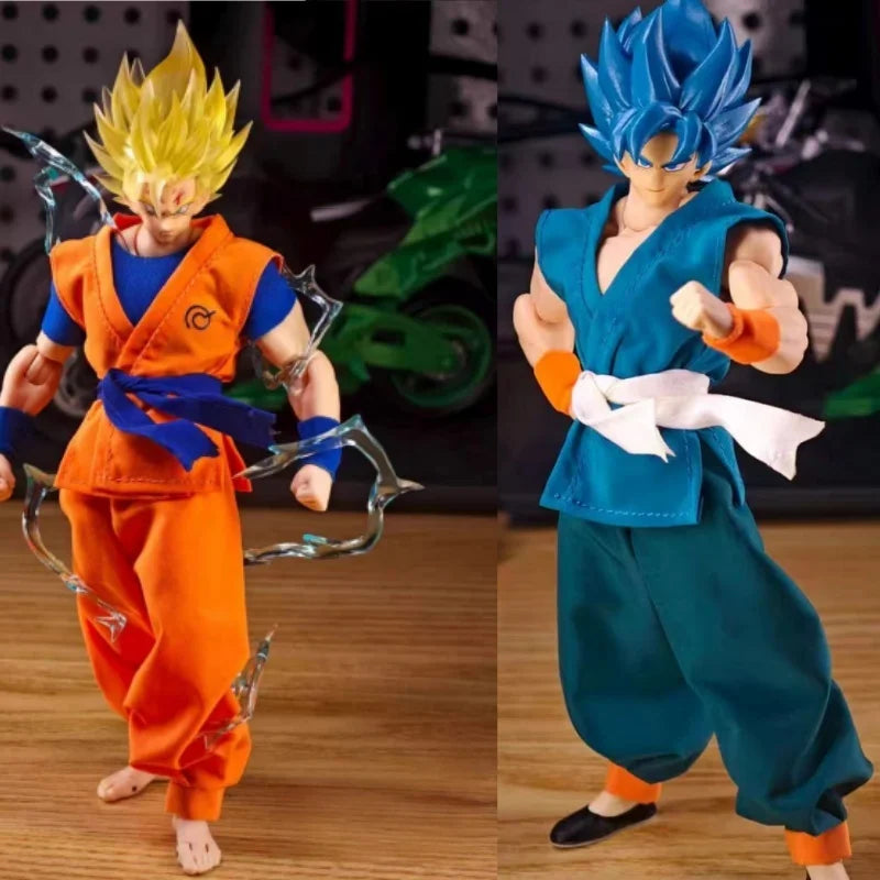 New In Stock New Dragon Ball Shf Series Figures Son Goku Daoist Robe Orange Blue Uniforms Training Suit Clothes Accessories Toys