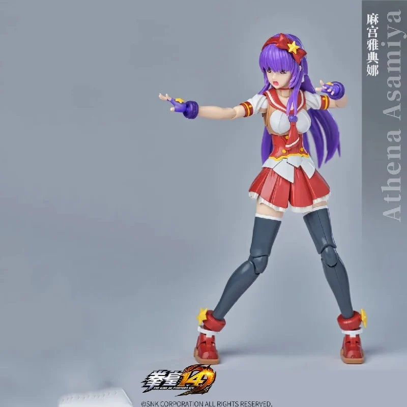 Original THE KING OF FIGNTERS XIV ATHENA ASAMIYA Anime Action Figure Assembly Model Toys Collectible Model Ornaments Gifts
