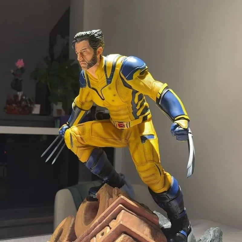 50cm Marvel Comics Figure James Howlett High-end Resin Anime Collection Model Desktop Ornaments Holiday Gifts Children Toys