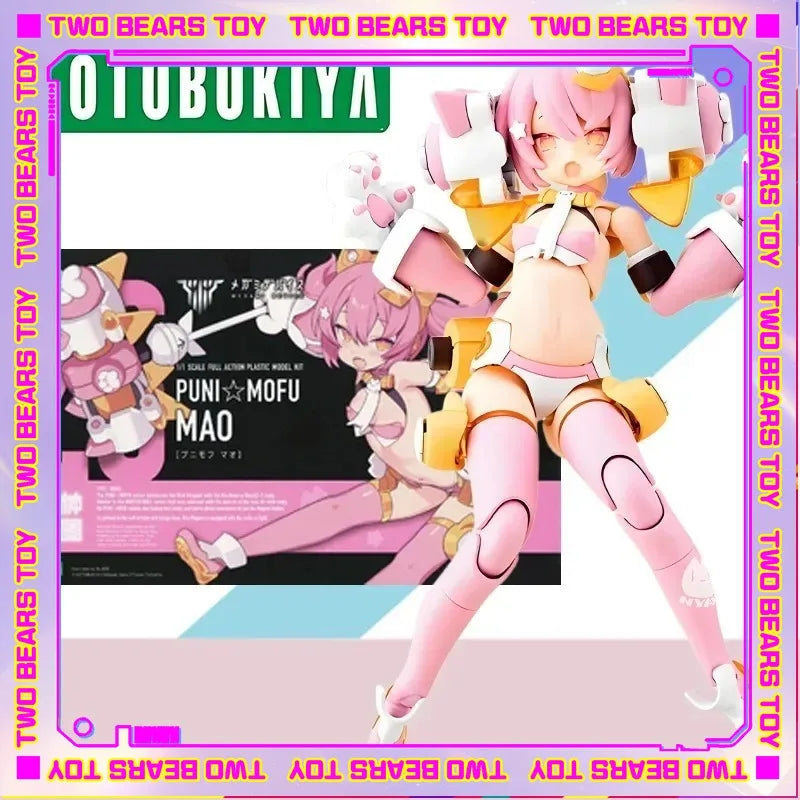In stock Original Kotobukiya Anime Action Figure MEGAMI DEVICE PUNI MOFU TU Assembly Model Kit Collection Toy Gift For Children
