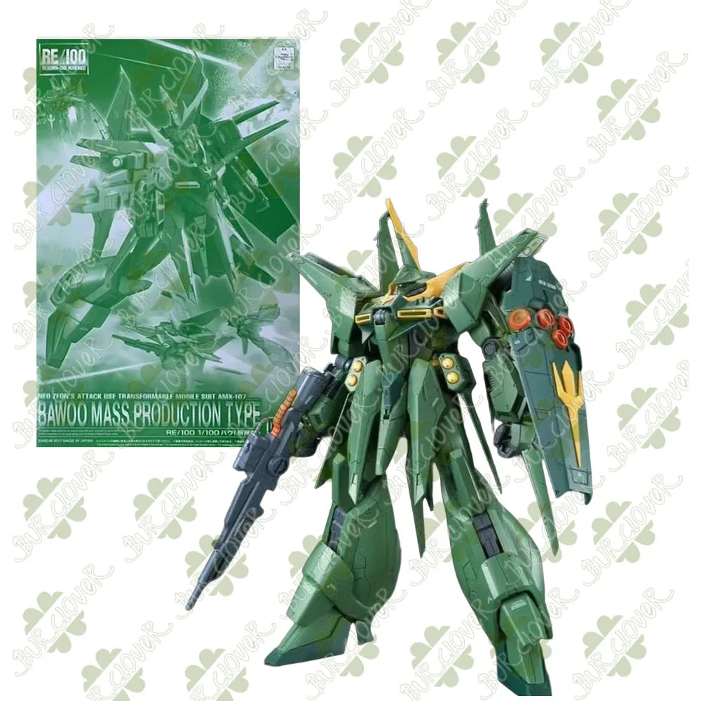 BANDAI Official GUNDAM RE Series 1/100 ZMT-S126G SHOKEW AMX-107R REBAWOO Limited & Special Versions Anime Action Figure
