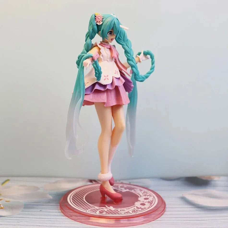 Kawaii girl PVC model, anime figurines, cute dolls, gift decorations, desktop small ornaments, car interior small ornaments