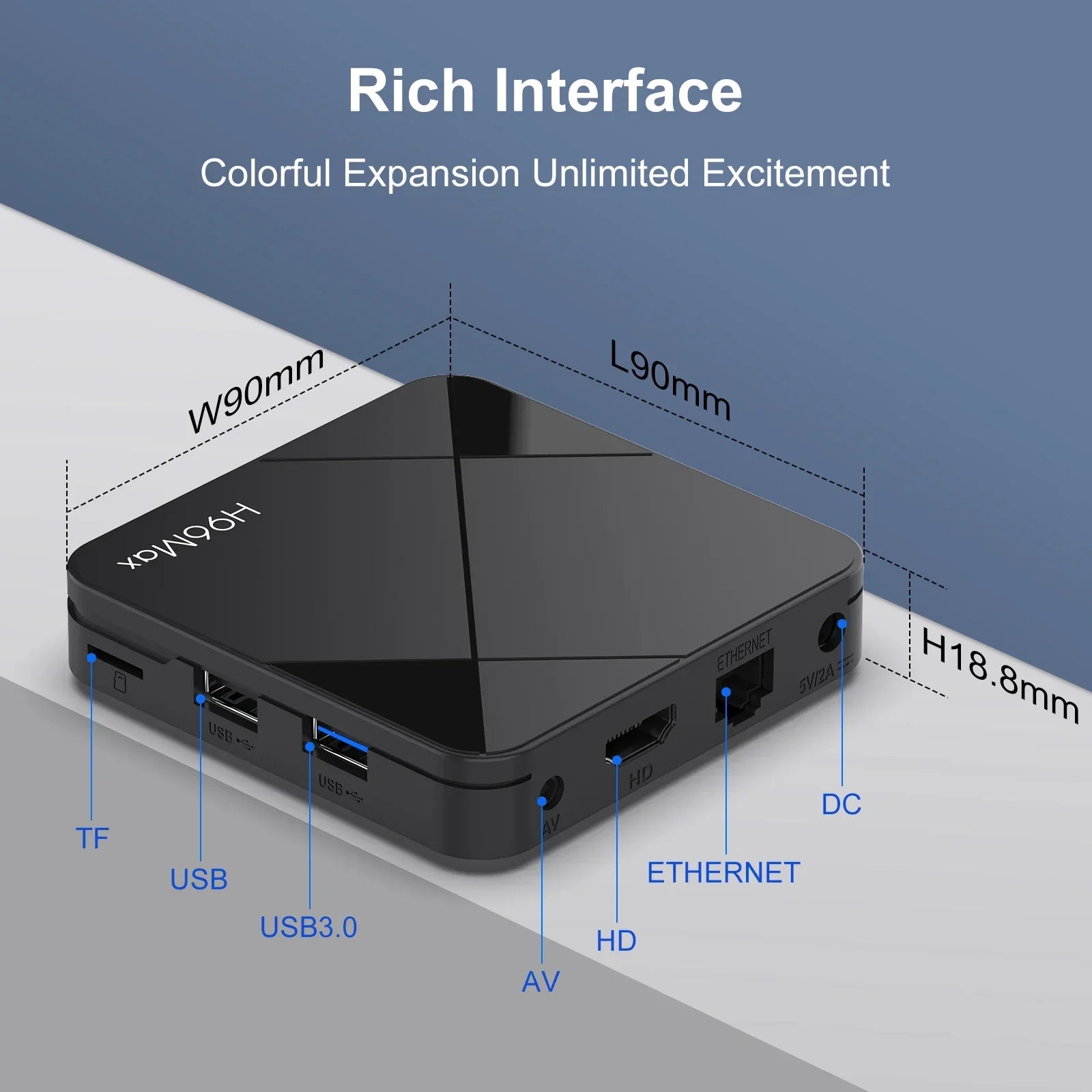 Android TV Box H96 Max RK3518 TV Box Support 4K Video Home Media Player TV Box 2GB 16GB Voice Assistant Set Top Box