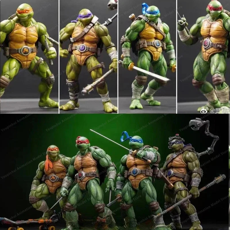 Original Ling Ji Hun TMNT Series Raphael Mikey Leonardo Donatello Action Figures Collectibles Models