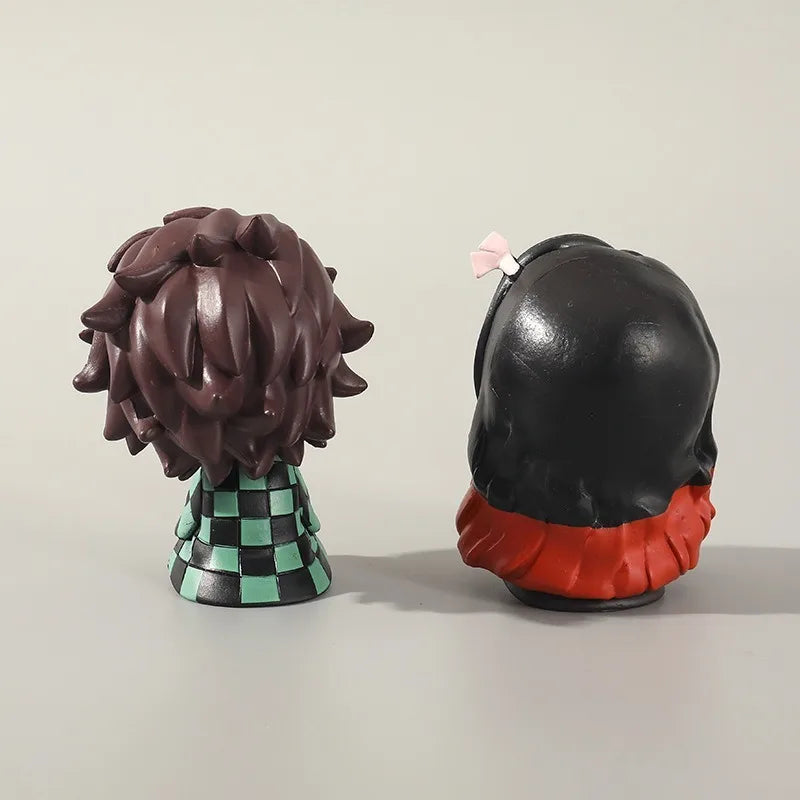 6cm Anime Peripherals Q-version Sitting Kamado Nezuko Tanjirou Figure Model Desktop Ornaments Collection Toy Gifts for Friends
