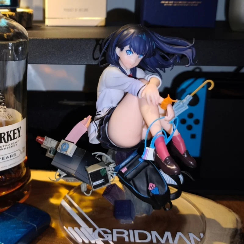 Hot 18cm Ssss Gridman Anime Figure Takarada Rikka Statue Pvc Gk Statue Figurine Model Doll Collection Room Decora Desk Gift Toys