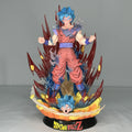44cm Dragon Ball Figure Son Goku Saiyan with Blue Hair Action Anime Model Collection PVC GK Model Statue Desk Decor Toy for Gift