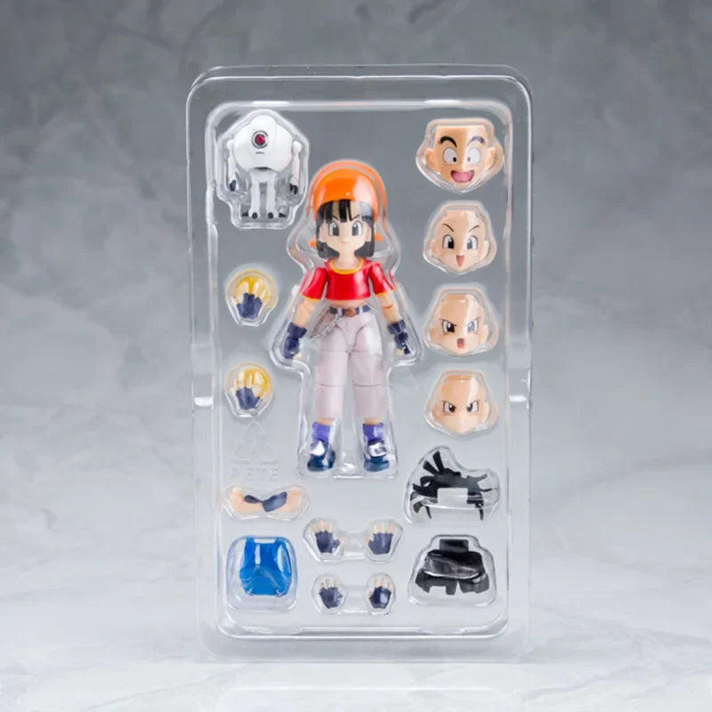 Bandai Genuine SHF Dragon Ball Pan -GT- &GILL Anime Action Figure Joints Movable Collectible Model Toys Ornaments Gift Children