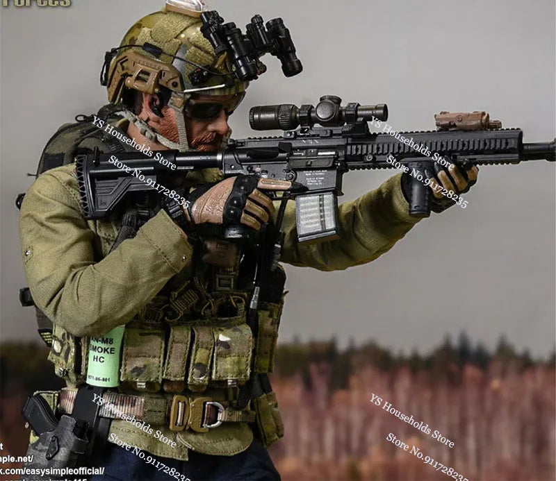 Easy&Simple ES 26065S-C-S CAG 1/6 Special Mission Unit Coalition Forces Cloth Action Figure Weapon Model Ornament 12" Soldier