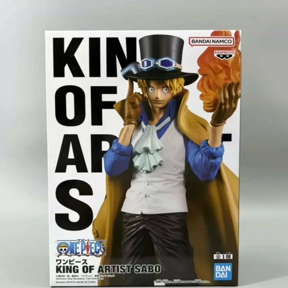 In Stock Bandai Original Genuine Banpresto Anime One Piece King of Artist Sabo 23cm Collections Model Toy Figures Birthday Gift