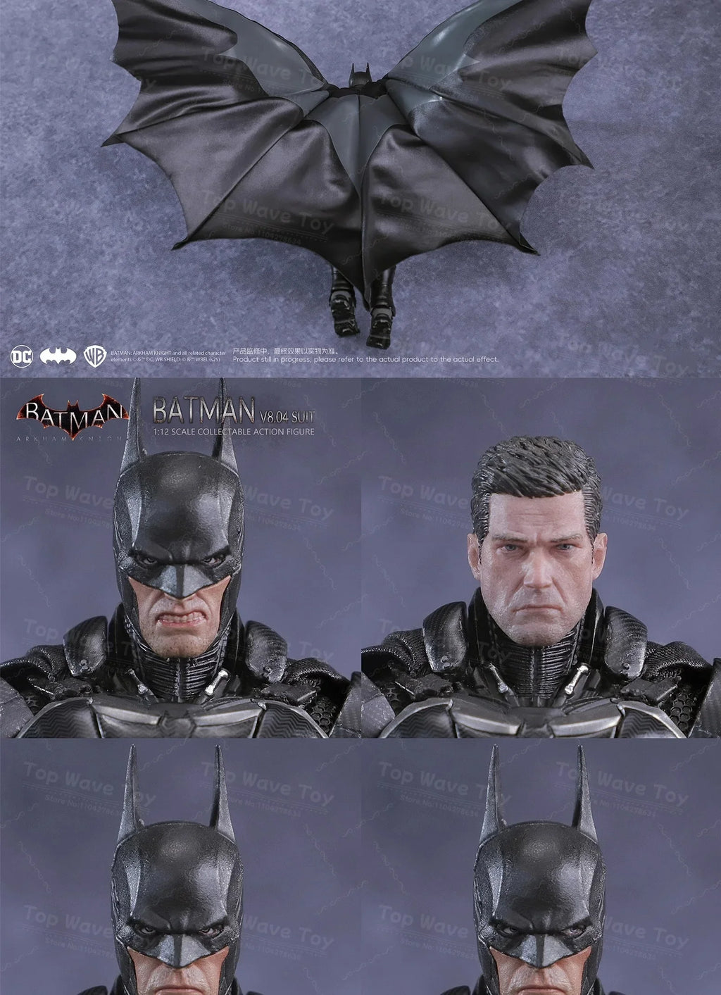 2026 New Stock Batman Arkham Knight Action Figure LPZZ 1/12 Scale Soldier Warrior Edition Batman Full Set 6-inches Model Toys