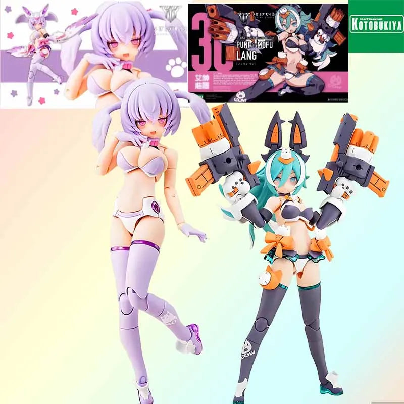 IN STOCK Kotobukiya MEGAMI DEVICE PUNI MOFU XIAO PUNI MOFU LANG Anime Action Figure Assembly Model Toys Collectible Model