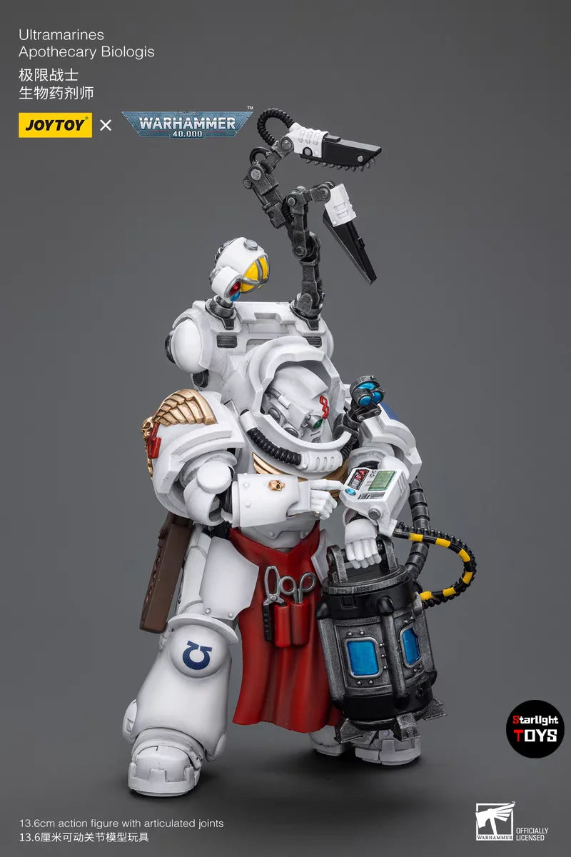JOYTOY 1/18 Action Figure Warhammer 40K Ultramarines Apothecary Biologis Toys Model Gifts