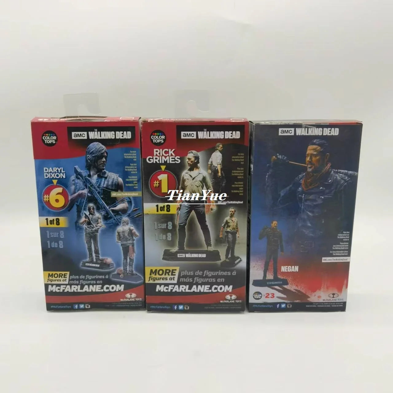 The Walking Dead Characters Captainr Rick Grimes Daryl Dixon Negan Model Boxed Figure toy 15cm