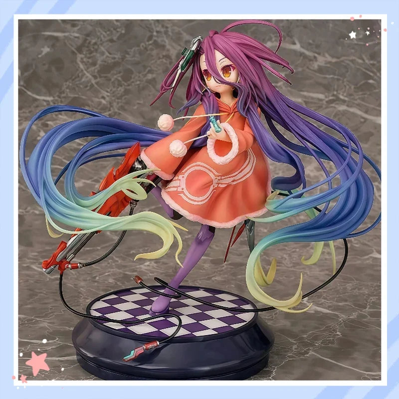Anime Figure No Game No Life ZERO Shuvi Dola 1/7 Scalee PVC Statue with Colorful Hair Collectible Model Toy for Anime Fans