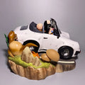 Turtle Immortal Flow Master and ApprenticeThree People Take  RideHandmade DriveTurtle Immortal Creative Ornament Gift simulation