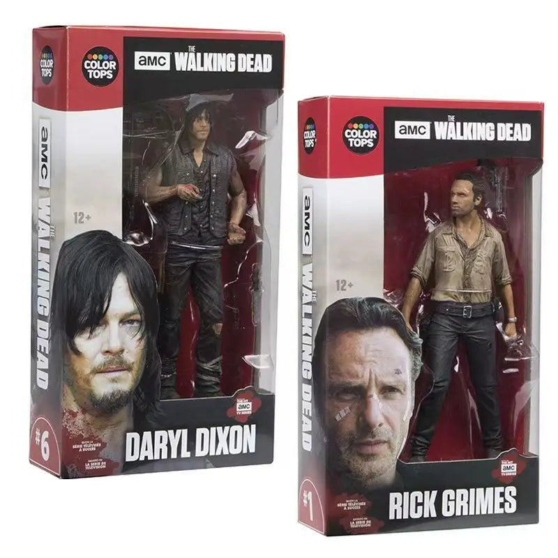 In Stock Movie Walking Dead 7-Inch Action Figure Rick Grimes Sheriff Daryi Negan Pvc  Anime Model Doll Collectible Toy