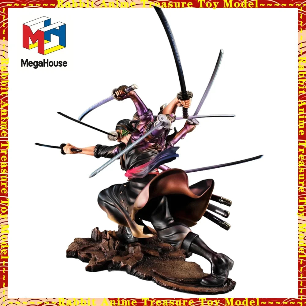 In Stock Original Genuine MegaHouse POP One Piece Roronoa Zoro WA-MAXIMUM Oni Ki Kitōryū Asura PVC Statue Collectible Figure
