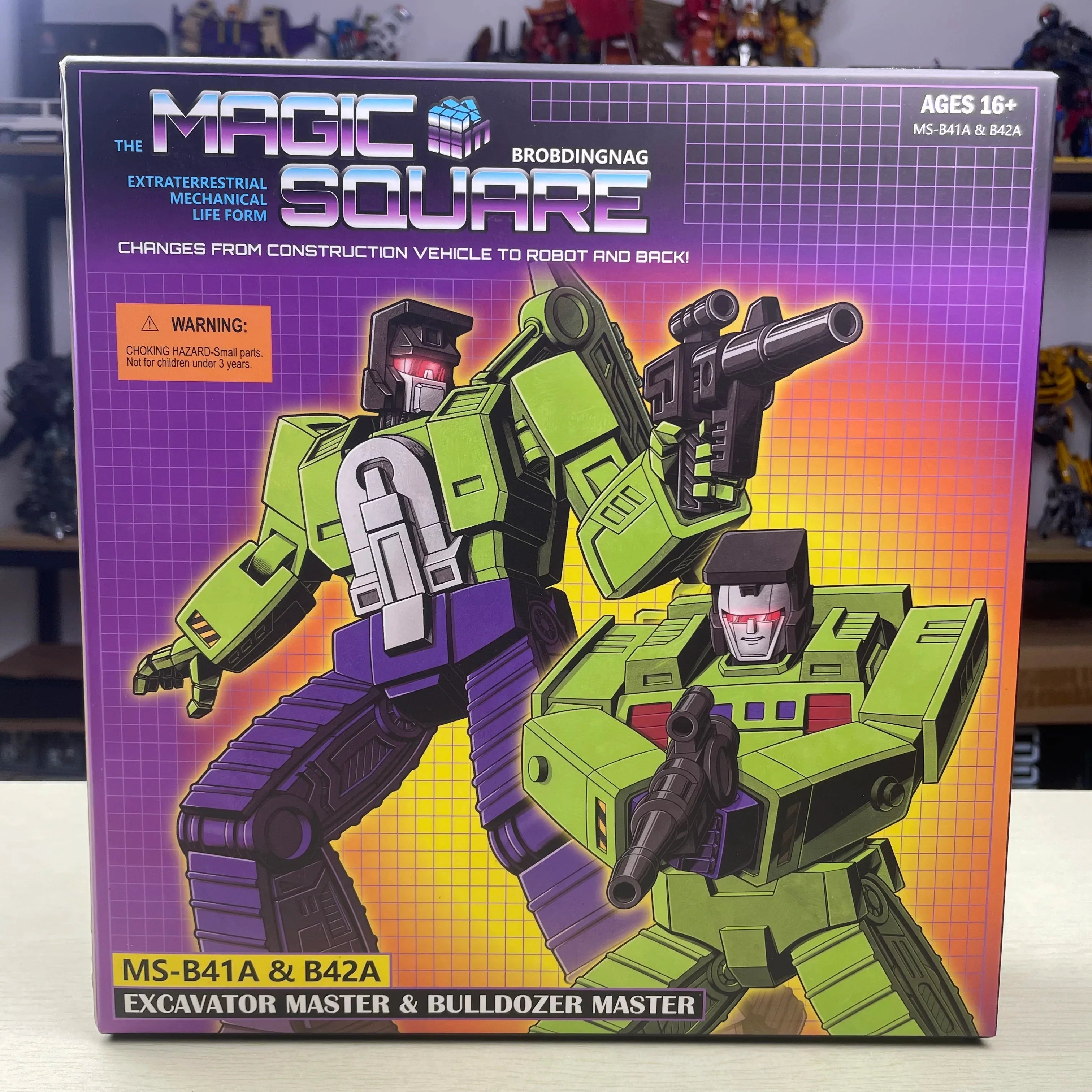 Magic Square MS-41A MS-42A 10cm MS41A MS42A Bagger Planierraupe Devastator Transformations-Actionfigur