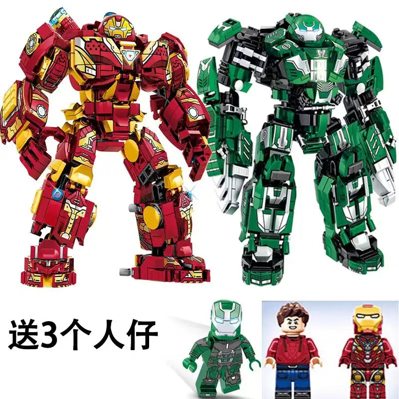 Superheroes Avengers Iron Man Hulkbuster Steel Mecha Action Figures Building Blocks Classic Movie Model  Toys for Kid Gift
