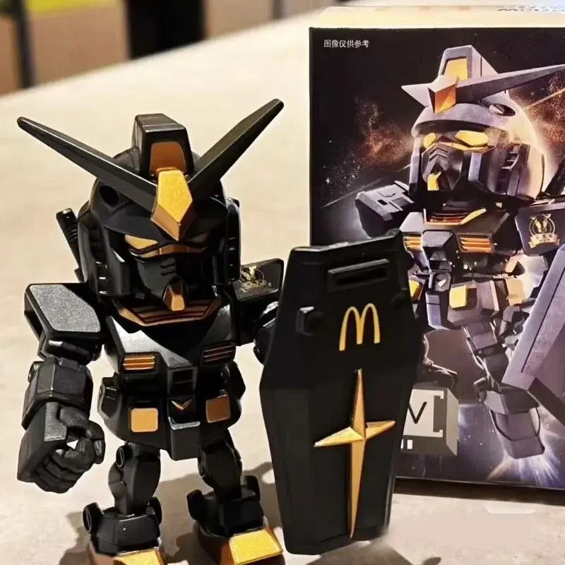 BANDAI QMSV Mini Kawaii Mcdonald's Rx-78-2 GUNDAM Ver. Angus Action Toy Figures Assembly Model Anime Christmas Gift