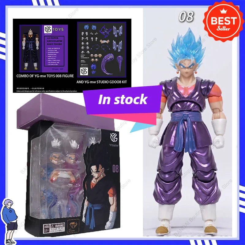 YG-MW Studio OC Toys Super Saiyajin Vegetto Actionfiguren Dragon Ball SHF Super Saiyajin SSJ Vegetto Son Goku Vegeta 3.0 Körper