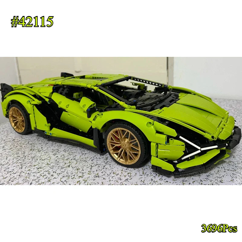 Grüner Luxus-Sportwagen 42115 Bausteine-Set, kompatibel mit Legoed Partikeln, geeignet als Weihnachtsgeschenk, 3696 Teile