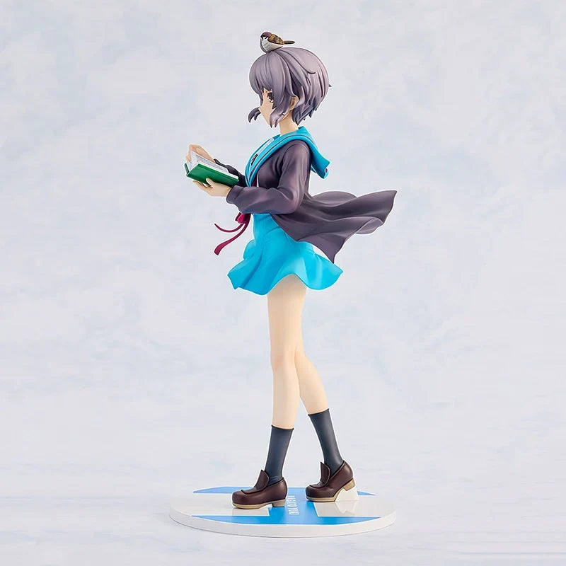 Genuine Original KADOKAWA The Melancholy of Haruhi Suzumiya Nagato Yuki Anime Figure Collectible Model Doll Statuette Gifts