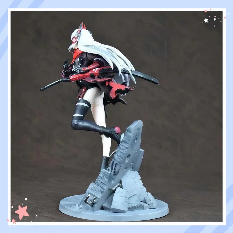 Punishing Gray Raven Lucia Crimson Abyss White Hair Anime Figure Collectible Statue Desktop Ornament Display For Anime Game Fans