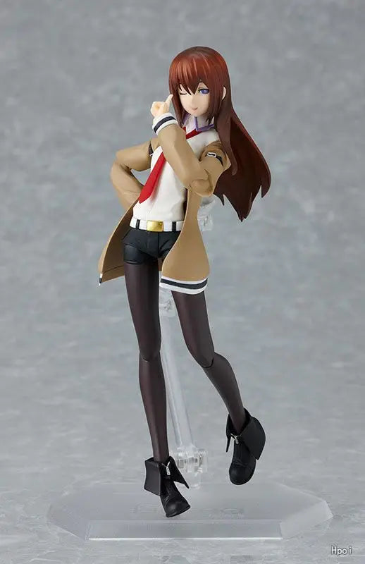 Original Max Factory Figma#098 Makise Kurisu Anime Figure Model Toy Gift Collection