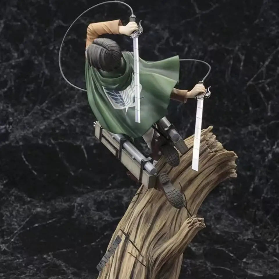 Attack On Titan Levi Ackerman Renewal 1/8 Model Anime Figure Trunk Battle Ornament Pvc Toys Boys Kids Birthday Gift