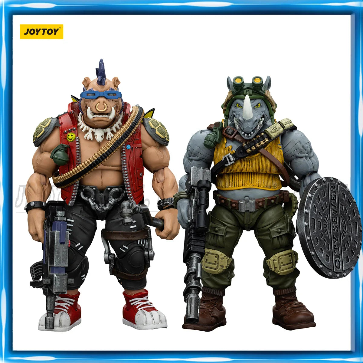[Vorbestellung] JOYTOY 1/18 Actionfigur TMNT Ninja Turtles Bebop Rocksteady Sammlerfiguren Modell Spielzeug