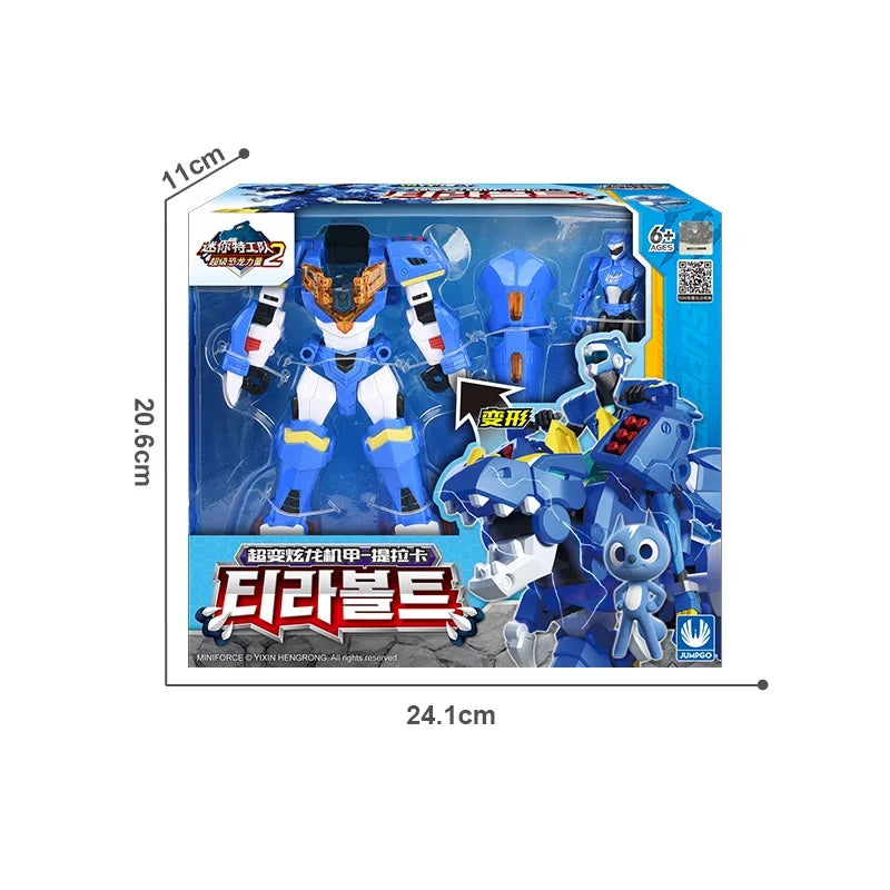 Newest Mini Force 2 Super Dino Power Transformation Robot Toys Action Figures MiniForce X Deformation Dinosaur Toy
