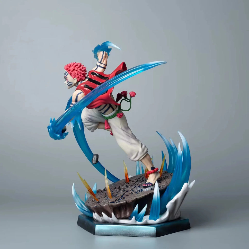 Demon Slayer Akaza Luminous Hand-Made Model Statue Scene Third Wind Gk Jianke Collectible Action Figure Toy
