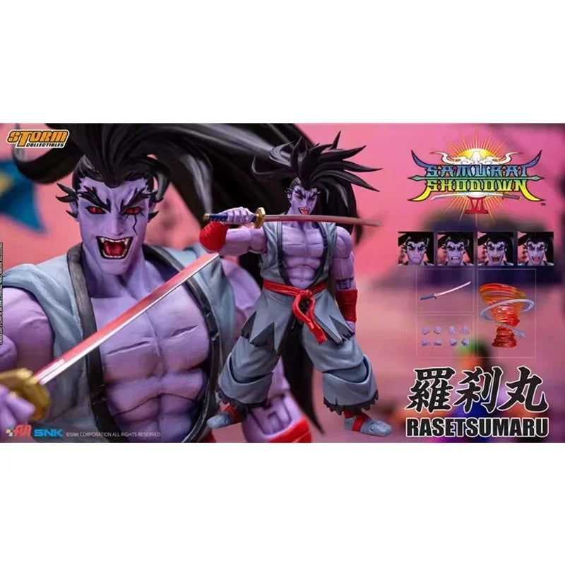 Original Storm Toys 1/12 SAMURAI SHODOWN 4 RASETSUMARU Full  Anime Collection Figures Model Toys Set in Stock