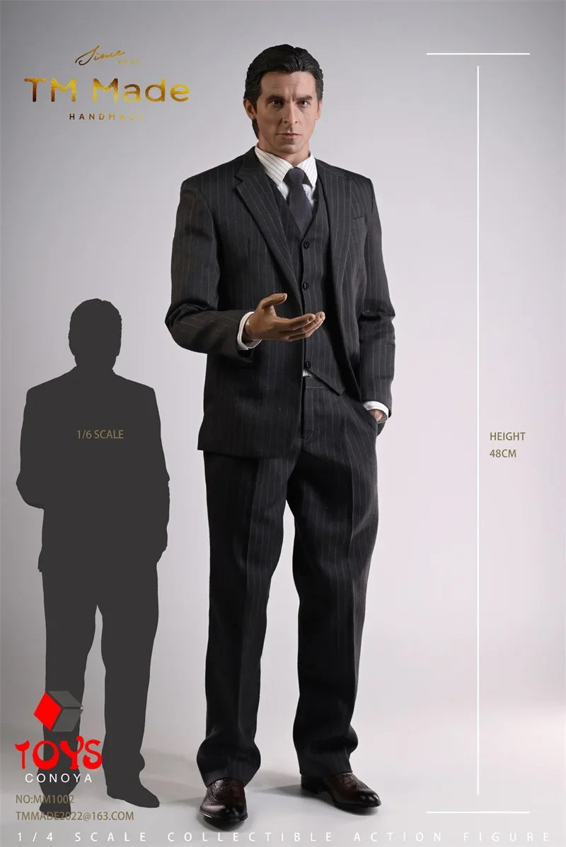 【2026 Q1】TM Made MM1002 1/4 Christian Bale Action Figure 48cm Male Soldier Action Figure Body Doll Toy Model for Fans Collection