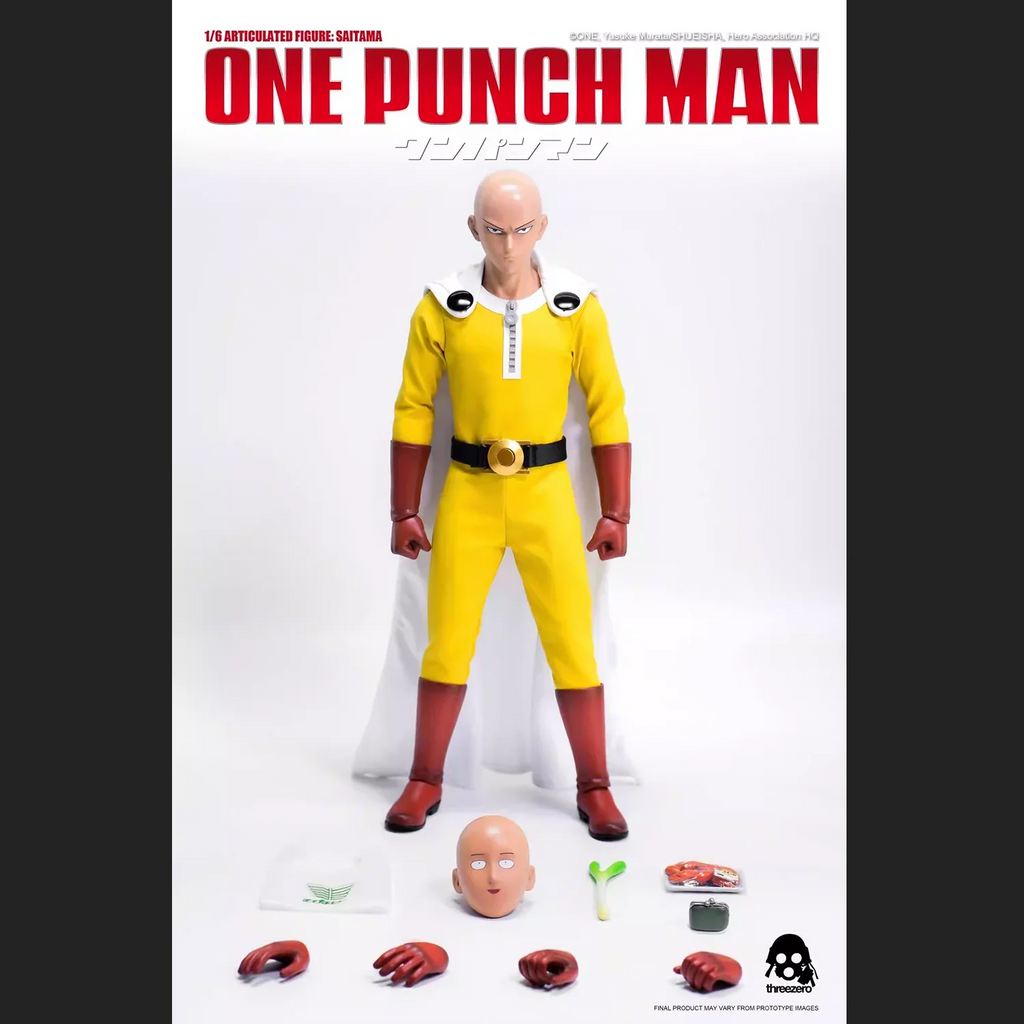 ThreeZero 3Z0026 1/6 One Punch Man Saitama‌‌ Bald Cape Man Action Figure Model Toys 12-inch Collection Scenery Ornaments Gift
