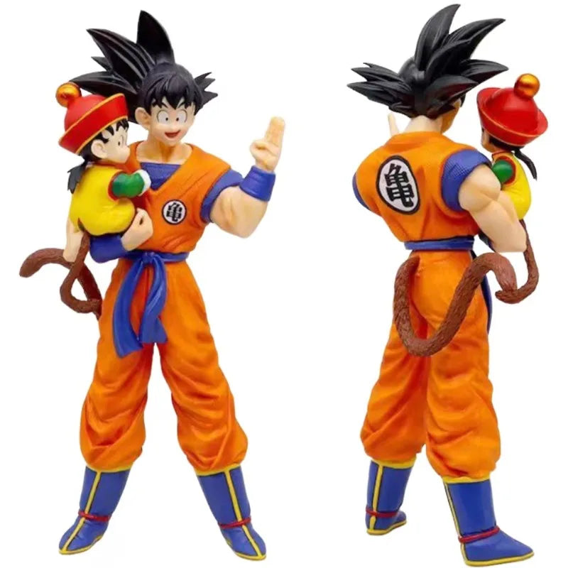 Anime Dragon Ball Son Goku and Gohan Model Hand-made Son Goku 30 cm PVC Action Figure Collection Model Toy Desktop Ornament