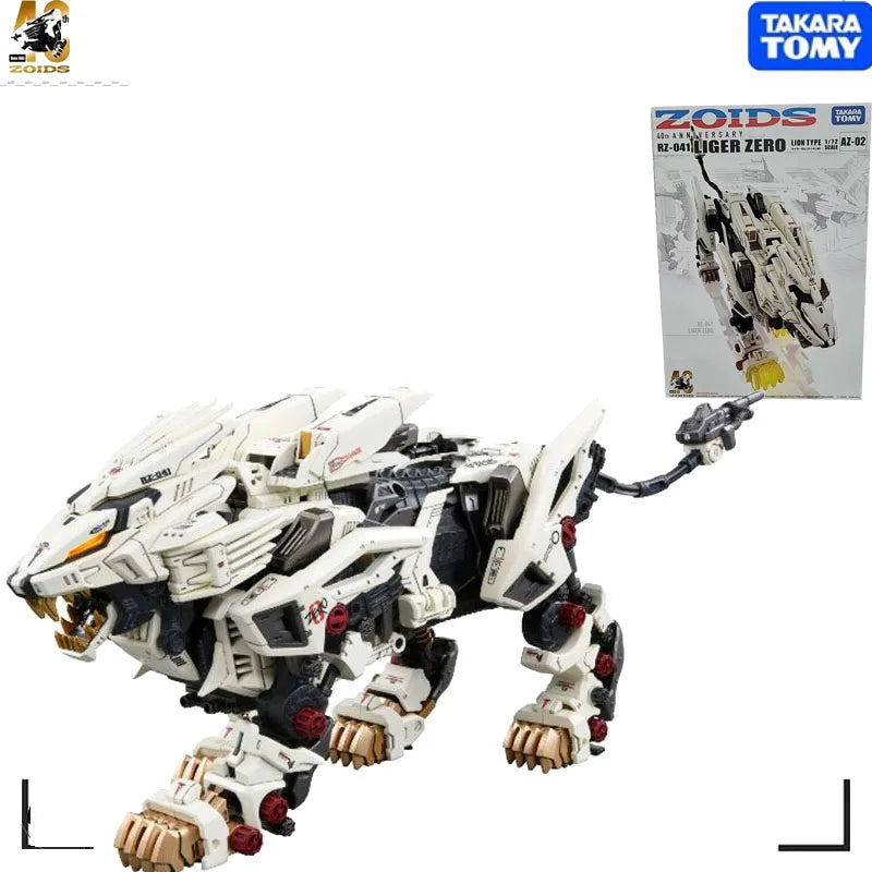 TAKARATOMY Original ZOIDS AZ-02 LIGER ZERO Anime Action Figure Assembly Model Toys Model Ornaments Gifts