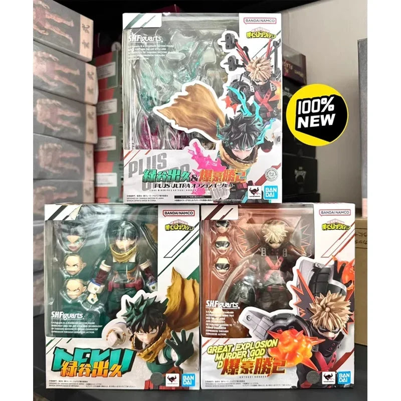 BLBU ACG Bandai Anime SHF My Hero Academia Midoriya Izuku Bakugou Katsuki Todoroki Shoto Original Model Toys Action Figure