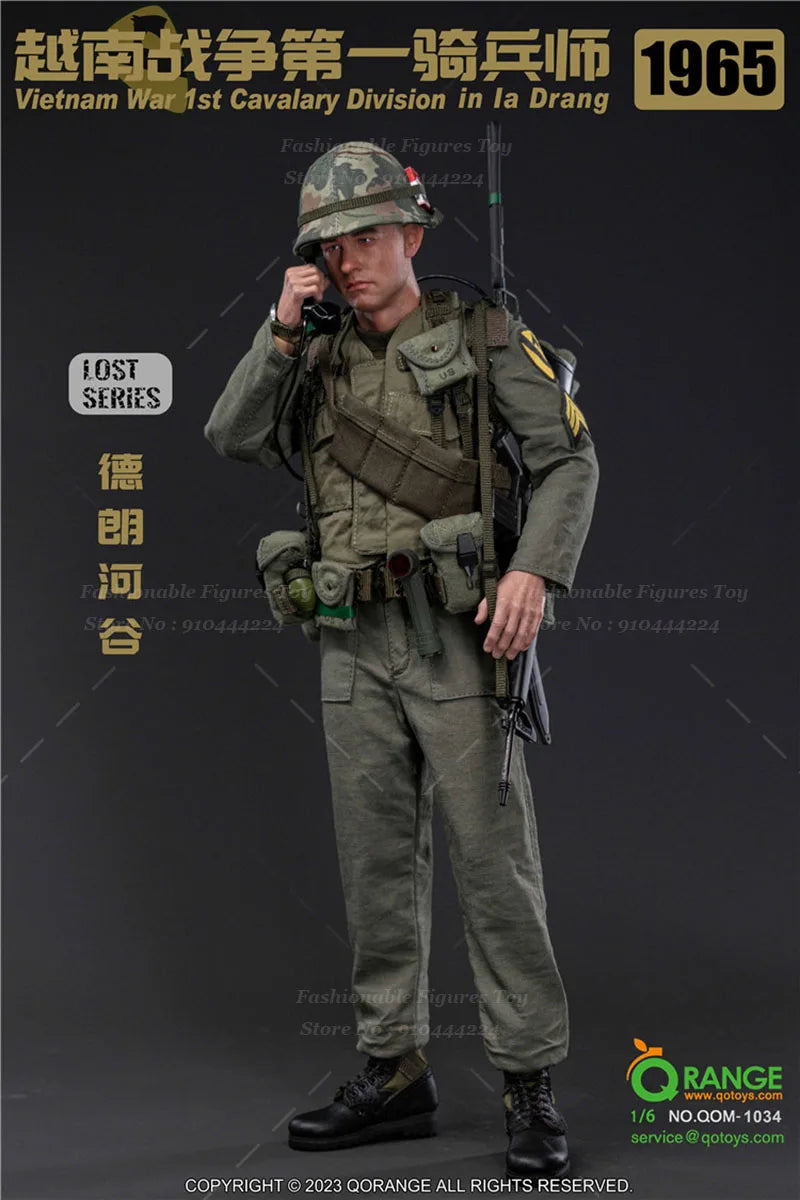 QORANGE QOM-1034 1/6 Men Soldier Vietnam War US 1st Cavalry Division the Delang Valley 1965 Full Set 12" Collection Model Toys